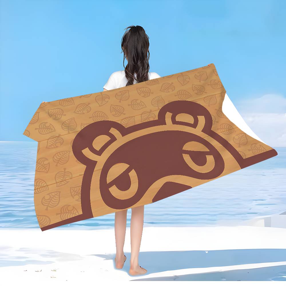 A-Animal C-Crossing Beach Towel Colorful Bath Towels For Girl Microfiber Quick Dry Custom Sand Free Beach Yoga Spa Gym Pool