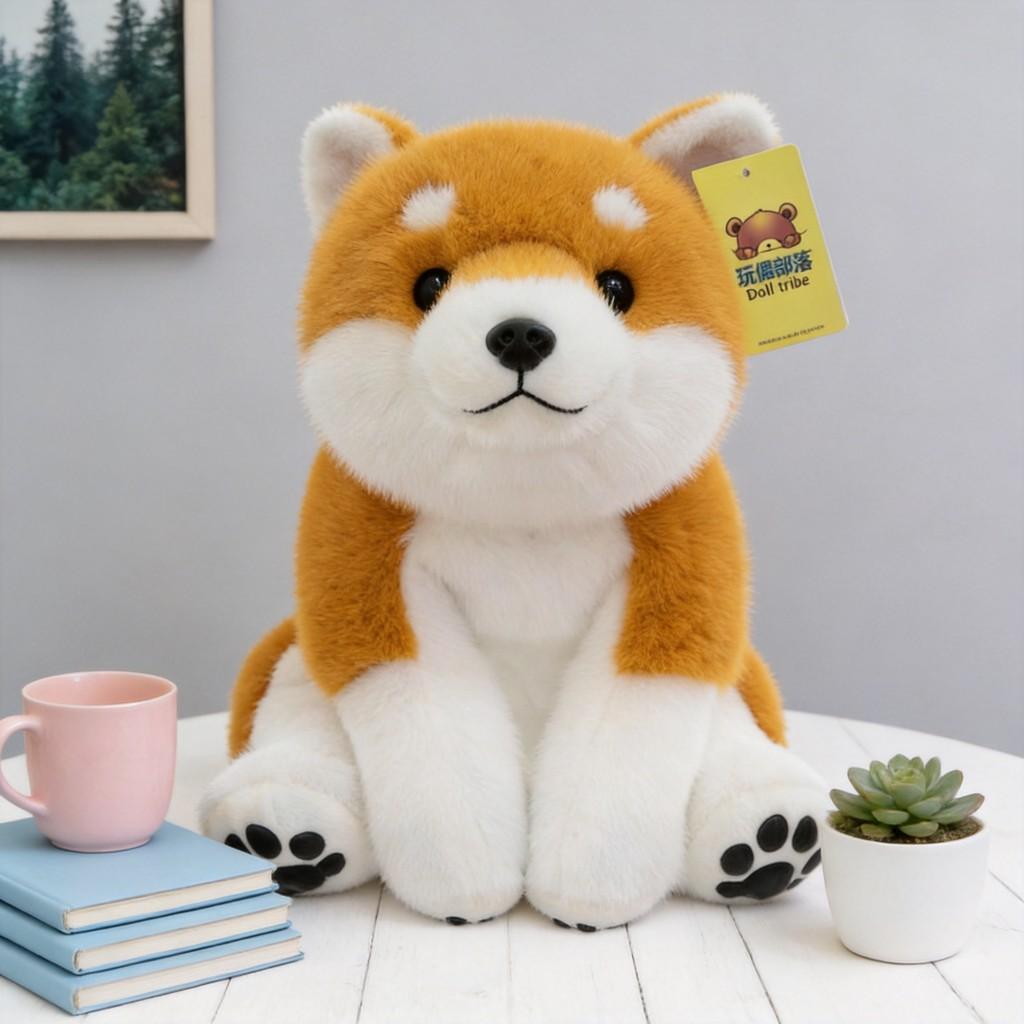Shiba Inu Plüschtier mit PP-Baumwollfüllung für Kinder und Erwachsene Weiche Tierdekoration