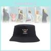 One Piece Totenkopf Bestickt Unisex Mode Atmungsaktiv Doppelseitiger Fischerhut Für Sommer Und Outdoor-Aktivitäten