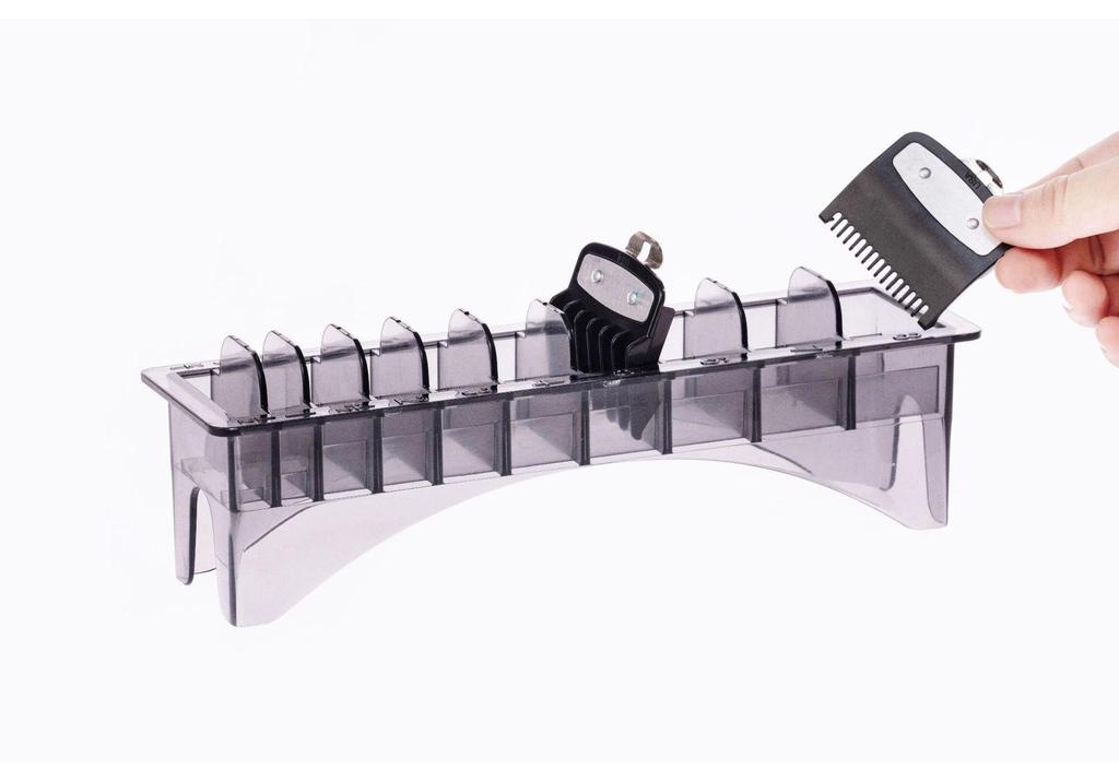 Electric Hair Clipper Storage Box with Adjustable Compartments (8 & 10 Card Capacity)