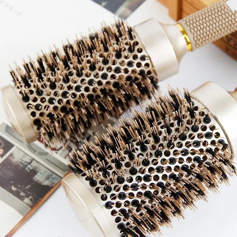 1PC 4 Sizes Professional Salon Styling Tools Round Hair Comb Hairdressing Curling Hair Brushes Comb Barrel Comb