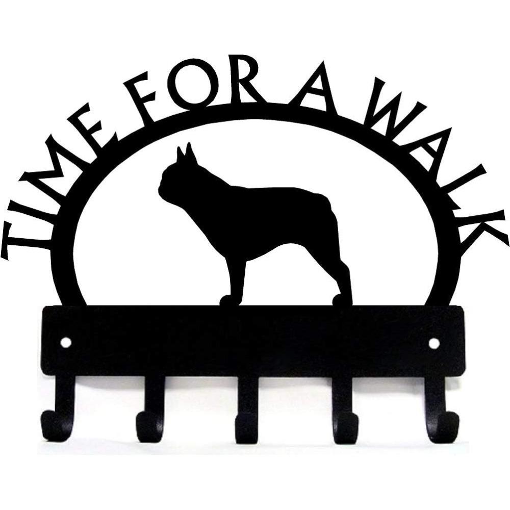 

Iron Bulldog Key Holder Wall Hooks Pet Leash Hanger Bathroom Entryway Decor чорний