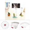 50pcs Heart Shape Photo Card Holders Round Shape Paper Note Holders  Table Display