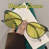 Fashion Cat Eye Near Sight Eyewear Outdoor Night Vision Myopia Glasses Finished Prescription Eyewear Unisex Diopter 0 To -4.0