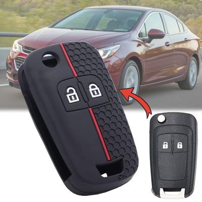 2 Tasten Auto Smart Key Shell Case Fob Cover Halter für Chevrolet Malibu Cruze Spark Opel Vauxhall Astra J Corsa DE Silikon