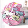 Hello Kitty,Teddy Bears Automatic Folding Umbrella-Simple 8-Rib Design, Bright Cartoon Pattern, Durable Iron Frame, Suitable For Travel, Out