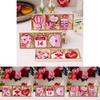 Charming Pink Wooden Love Heart Hanging Decorations For Valentine's Day Home Decor