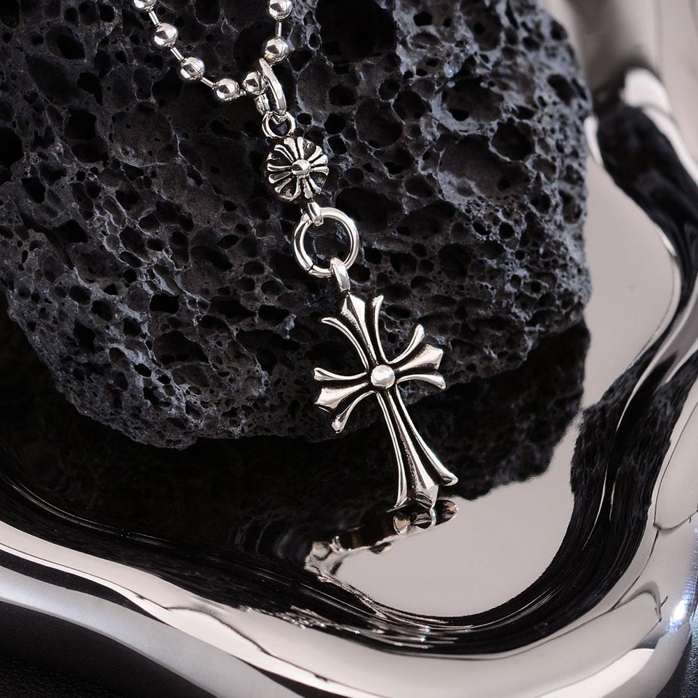 Pin Cross Pendant Necklace Niche Light Luxury High-End Flash Trading Zircon Paper Clip Clavicle Chain Accessories