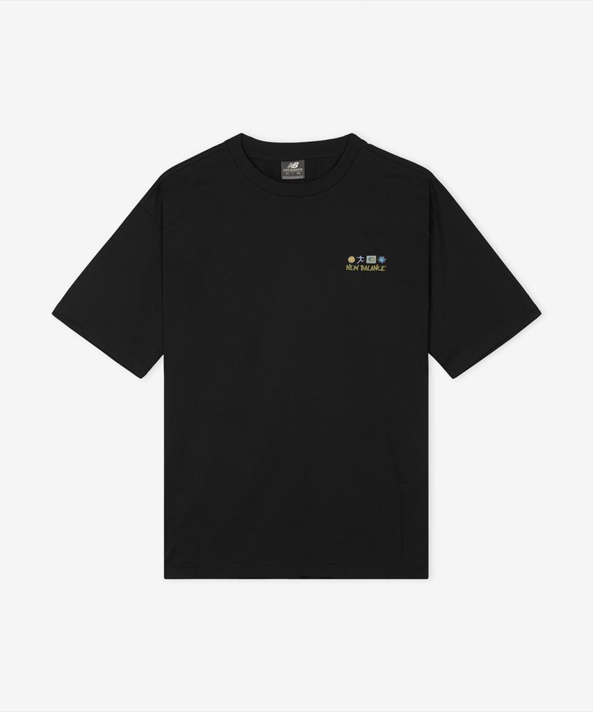Nyuballanseu Nbneg31643 / Uni Sunny & Rainy Illustration Short Sleeve T-Shirt (Black)