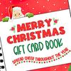 Christmas Gift Card Book Colorful Unique Gift Card Organizer Festive Party Decoration Holiday Surprise