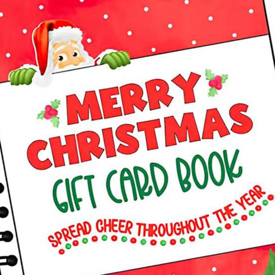 Christmas Gift Card Book Colorful Unique Gift Card Organizer Festive Party Decoration Holiday Surprise