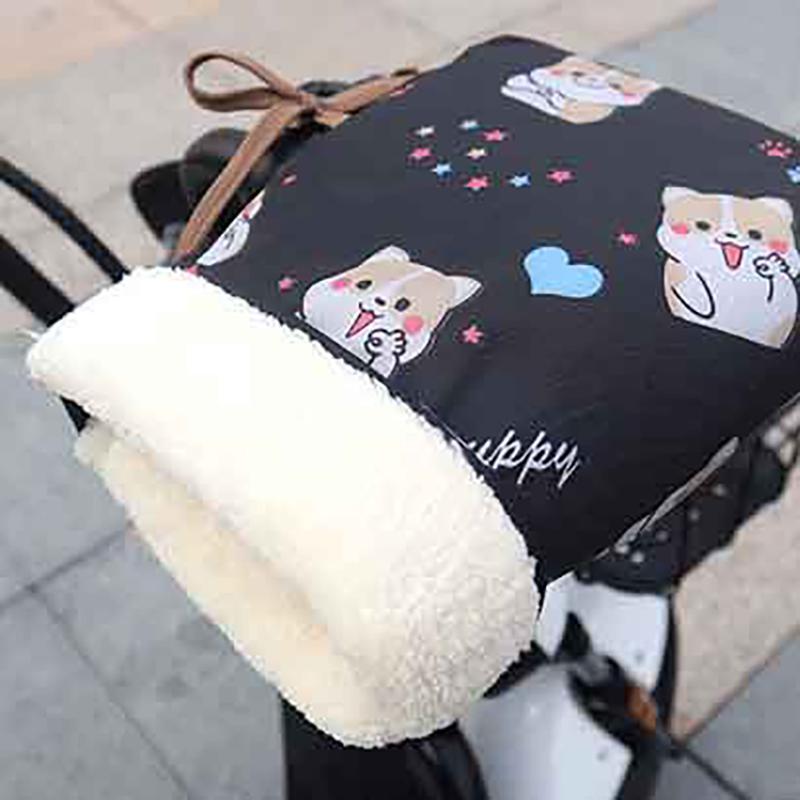 Autumn Winter Cartoon Electric Bike Warm Gloves Warm Mittens Scooters Motorcycle Electric Bike Handlebar Gloves Hand Guards