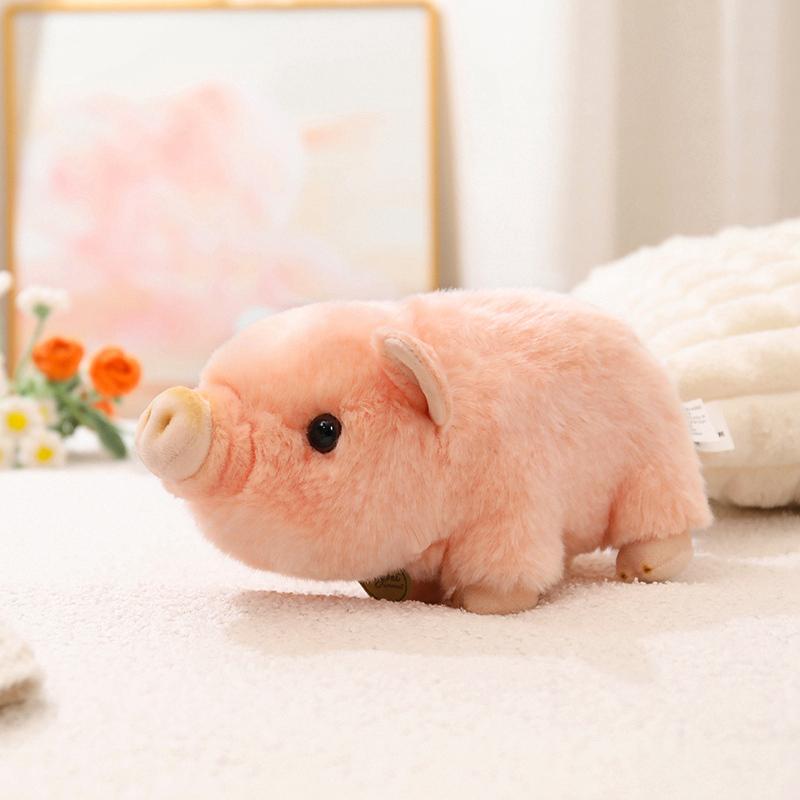 1Pc 25CM Lovely Lifelike Piggy Plush Toys Simulation Pig Plush Doll Stuffed Soft Animal Toy Finger Doll Nice Birthday Gifts