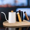 Portable Specialty Stainless Steel Gooseneck Pour Over Coffee Kettle Coffee Pot with Wooden Handle
