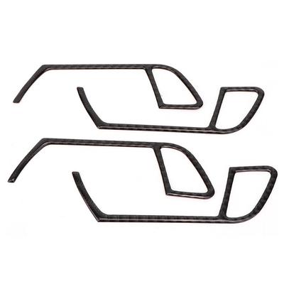 4Pcs Soft Carbon Fiber Car Interior Door Bowl Cover Handles Fit for A4L A5 2009 2016