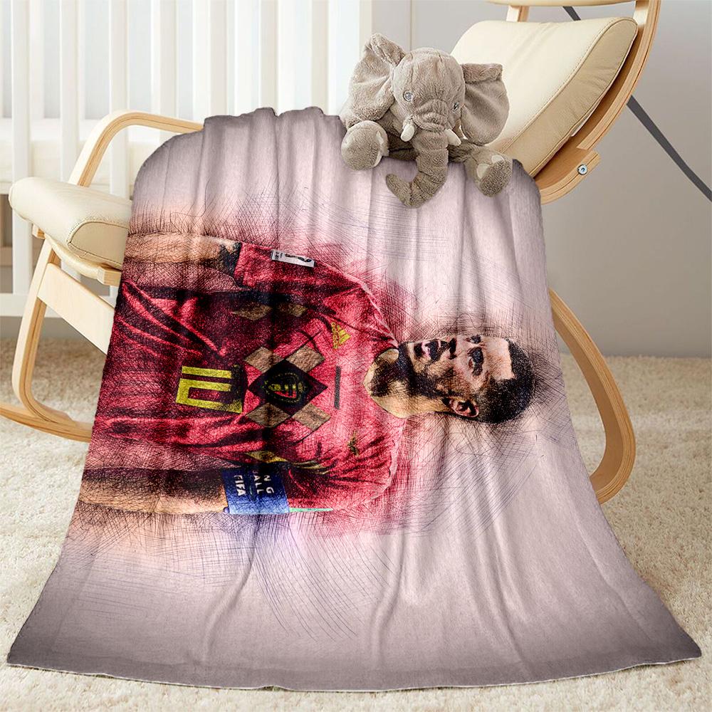Player Chelsea Kit Blanket Ultra-Soft Perfect for Seaside Bedding Office All-Season Use Playful Design Perfect Gift for Relatives and Friends