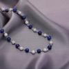 Lapis Lazuli and Zircon Choker Necklace - Hip Hop Style for Men and Women