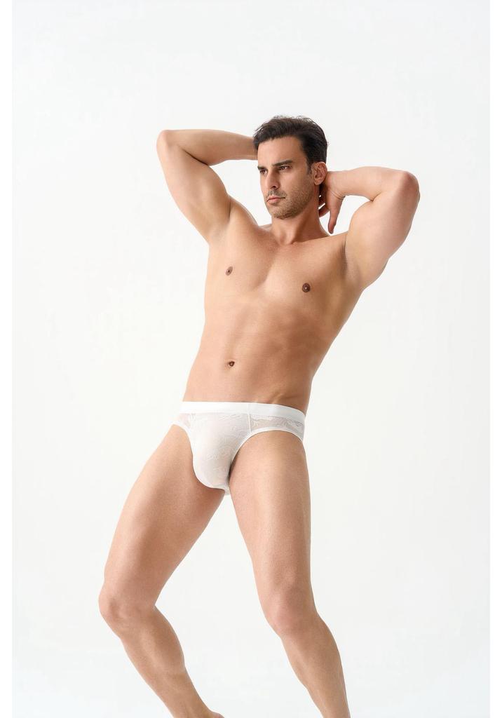 Leopard Jacquard Men's Antibacterial Hyaluronic Acid Underwear with Camellia Fragrance