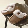 High-end Home Cotton Slippers Autumn and Winter New Indoor Plush Warm Shoes Thick Sole Non-slip