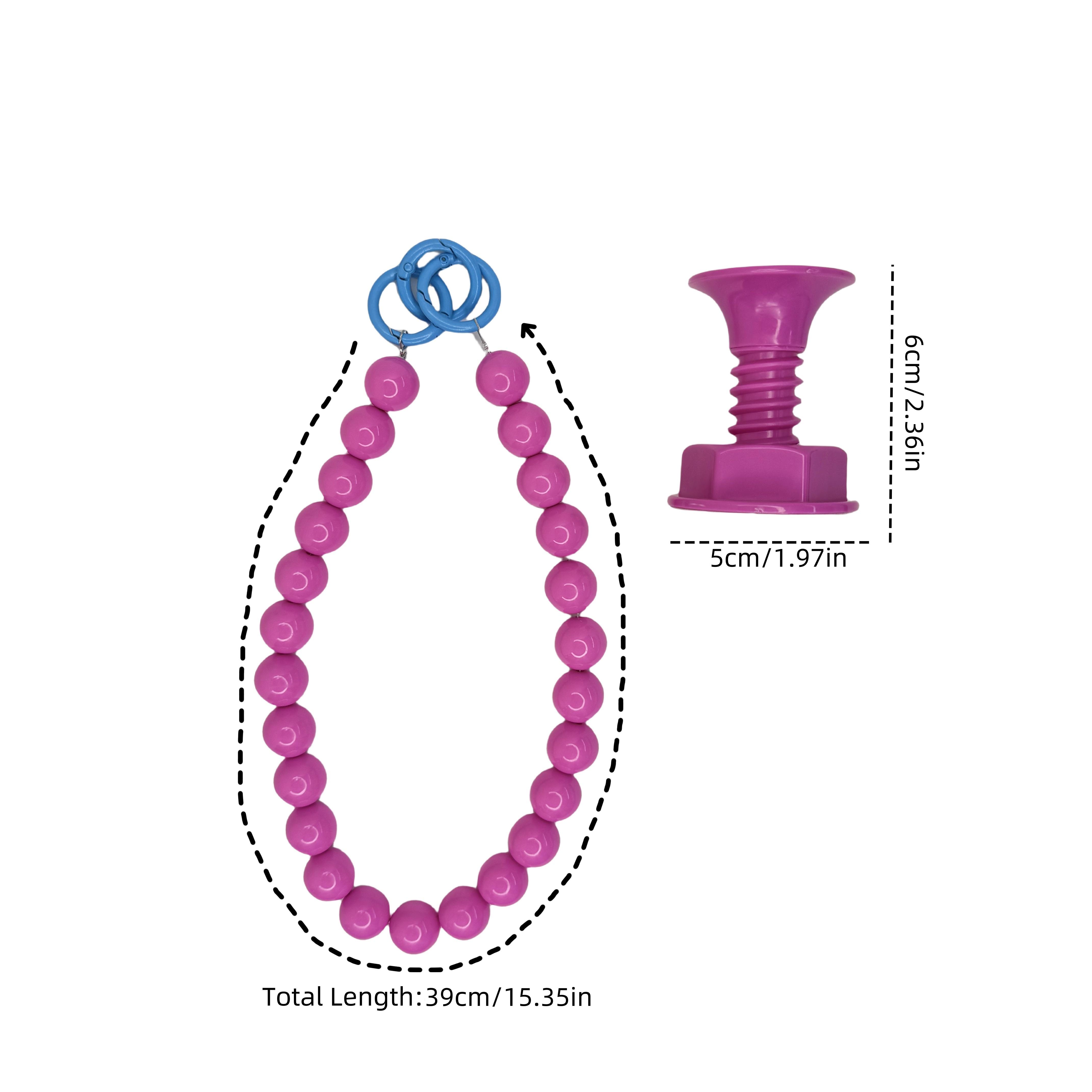 

1 шт. Держатель для бумажных полотенец из бусин, для ванной комнаты, крючок розово-красного цвета, держатель для полотенец для рук, декоративная вешалка, держатель для туалетной бумаги для кухни, без сверления