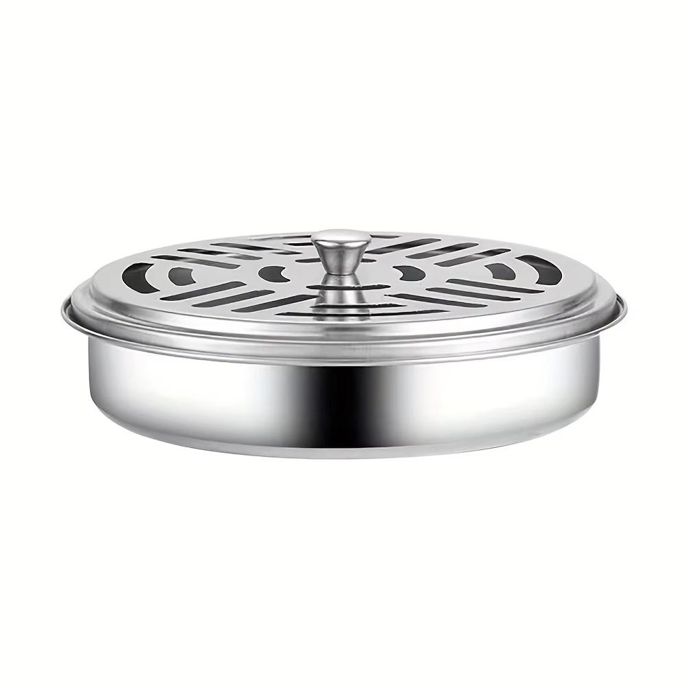 Stainless Steel Mosquito Coil Tray Anti-scalding Mosquito Coil Box Safe Aromatherapy Tray Camping