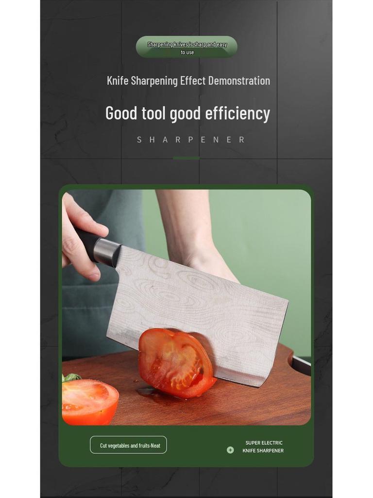 Rechargeable Multifunctional Electric Knife Sharpener for Home Kitchen