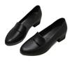 Autumn Thick Heel Middle Old Middle Heel Women's Leather Shoes Single Shoes Soft Leather Comfortable High Heel Single Shoes