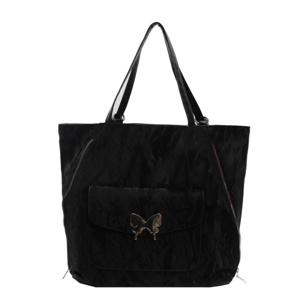 

Korean Style Butterfly Tote Backpack Large Capacity Butterfly Underarm Bag School чёрный