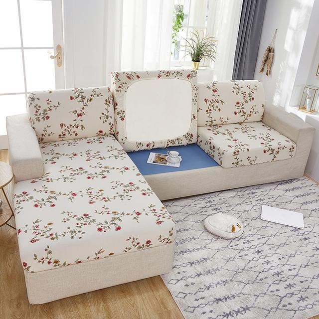 

Funiture Protector Sofa Furniture Cushion Cover Printed Sofa Chair Seat Cushion Slipcover Elastic Couch Cover Sets For Sofas 1 /2 /3 /4 Seat Normal Size1(S)-1pc