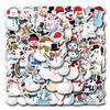 55 Winter Christmas Snowflake & Snowman Stickers for Suitcases, Water Bottles, Scooters