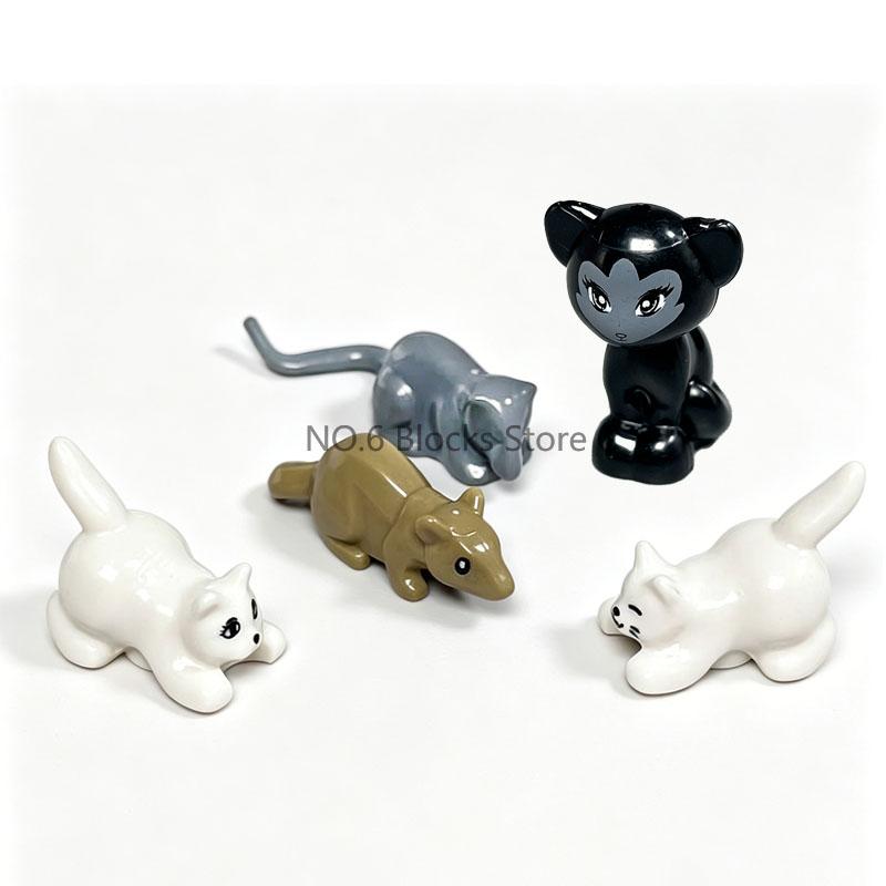 MOC Animali Blocchi da Costruzione Zoo della Foresta Tigre dai Denti a Sciabola Orso Alce Elefante Aquila Squalo Scimmia Leone Giocattolo Mini Mattoncino Regalo per Bambino S09