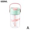 Plastic Water Bottle Large Portable Travel Bottle Sports Fitness Cup Drinking Straw Transparent Water Bottle