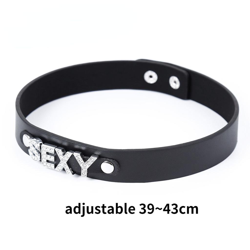 BDSM Random Shot Black Bondage Collar Neck Sleeve Adjustable Leather Necklace Tow Rope Erotic Sex Games Chastity Sex Toys