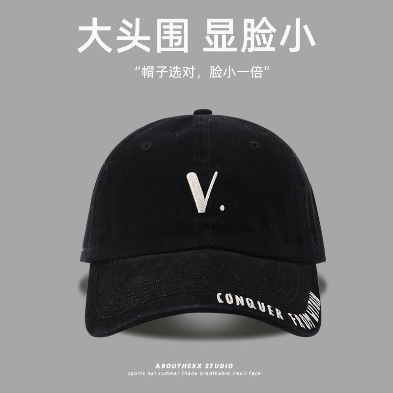 XXL Big Size Letters Embroidered Baseball Caps for Men/Women Adjustable Wide Brim Cotton Golf Hat Oversize Extra Large Size Hats