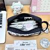 Xiaohongshu Cat Pencil Case: Clear Window, Large Capacity, Stylish Stationery Bag for Students