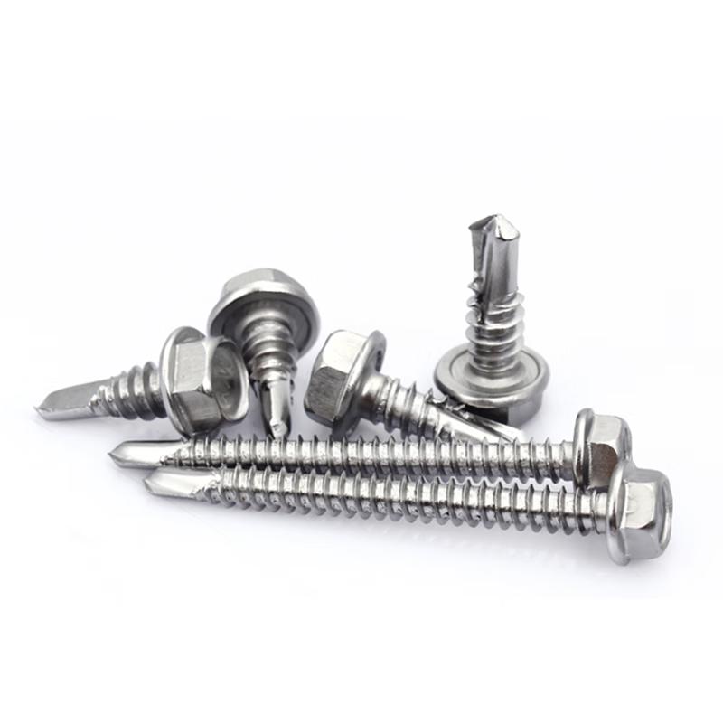 GUWANJI 304 Stainless Steel Hex Flange Self-Drilling Screws