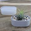 1 peça Caixa de Escassez Retangular Molde de Silicone DIY Cristal Resina Epóxi Molde Elíptico Vaso de Flores Suculentas Gesso Cimento Molde