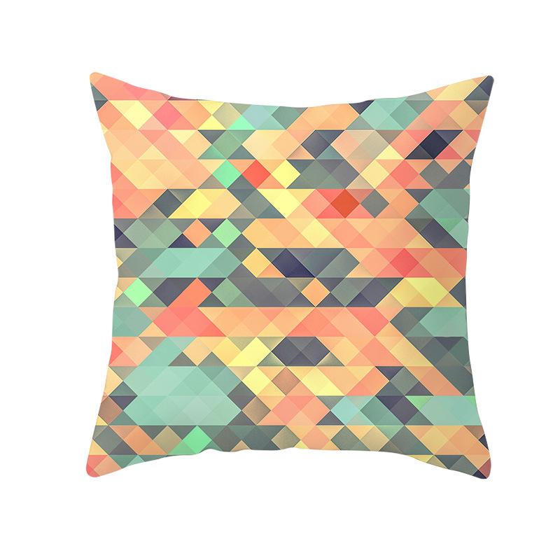 Household Products Colorful Printed Geometric Mirror Space Pillow Case Cushion Waist Pillow Case