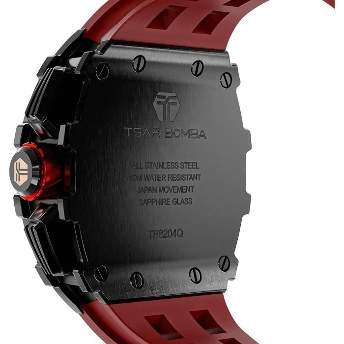 Hodinky - TSAR BOMBA - Tonneau - Luxusní - Vodotěsné 5 ATM - Chronograf