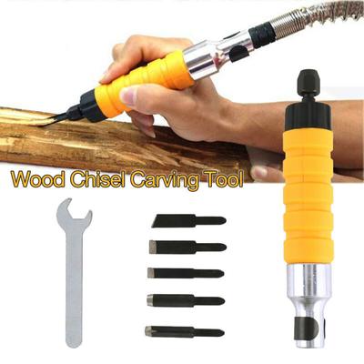 DIY Woodchisel Carving Chisel Wrench Flexible Shaft Glove Electric Drill Tool