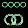 Optional Color Night Vision Light Luminous Ignition Switch Sticker Glow Key Ring Hole Cover for Car Accessories Interior