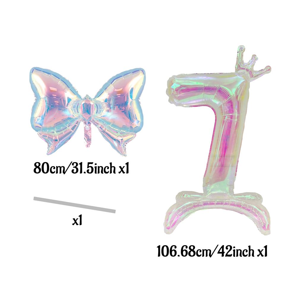 2 digital colorful transparent bow balloons for graduation, wedding, baby shower, anniversary, and birthday party decoration