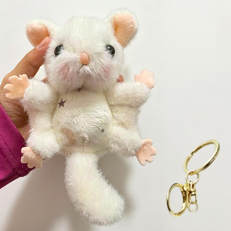 12 Stuks Vliegende Eekhoorn Pluche Hangend Speelgoed Schattige Suikereekhoorn Kleine Pop Sleutelhanger Knuffeldier Pop Rugzak Hanger Auto Decoratie 10CM