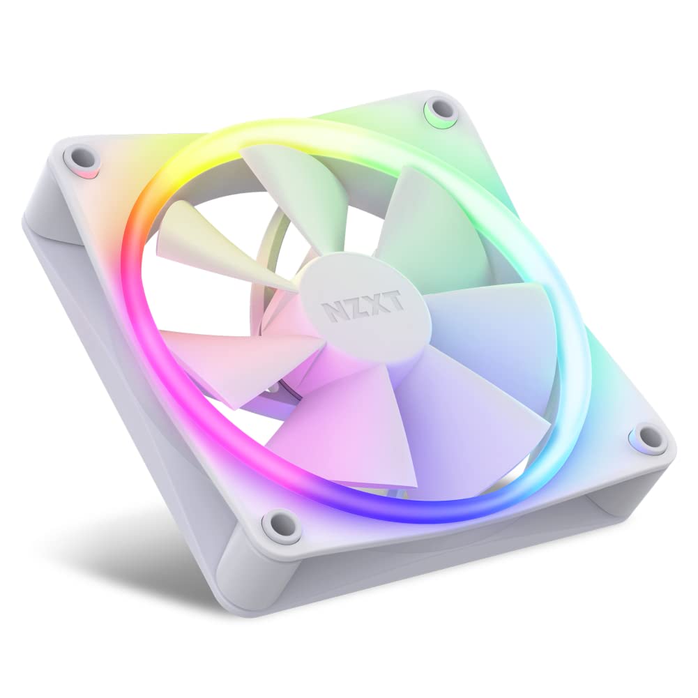 PC Case Fan Nzxt White 120mm with RGB Controller RF-R12TF-W1