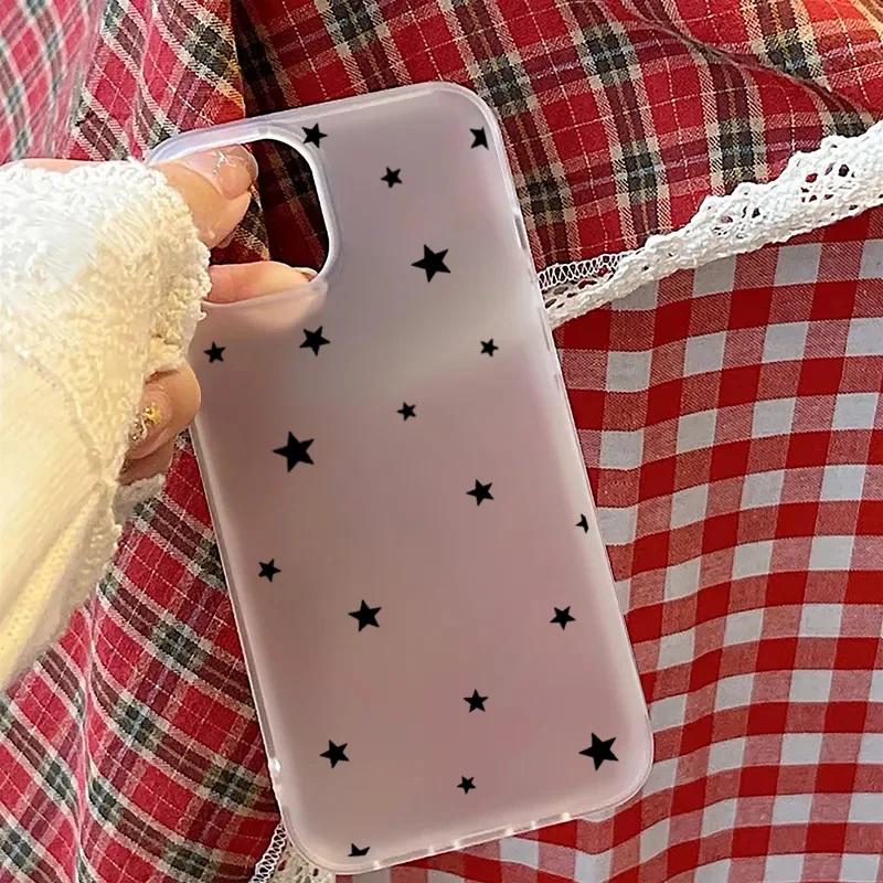 Ins Korean Style Girl Star Cute Creative Phone Case For Samsung S25 S24 S23 S22 S21 FE Note20 Plus Ultra Lite 5G Clear Y2K Cover