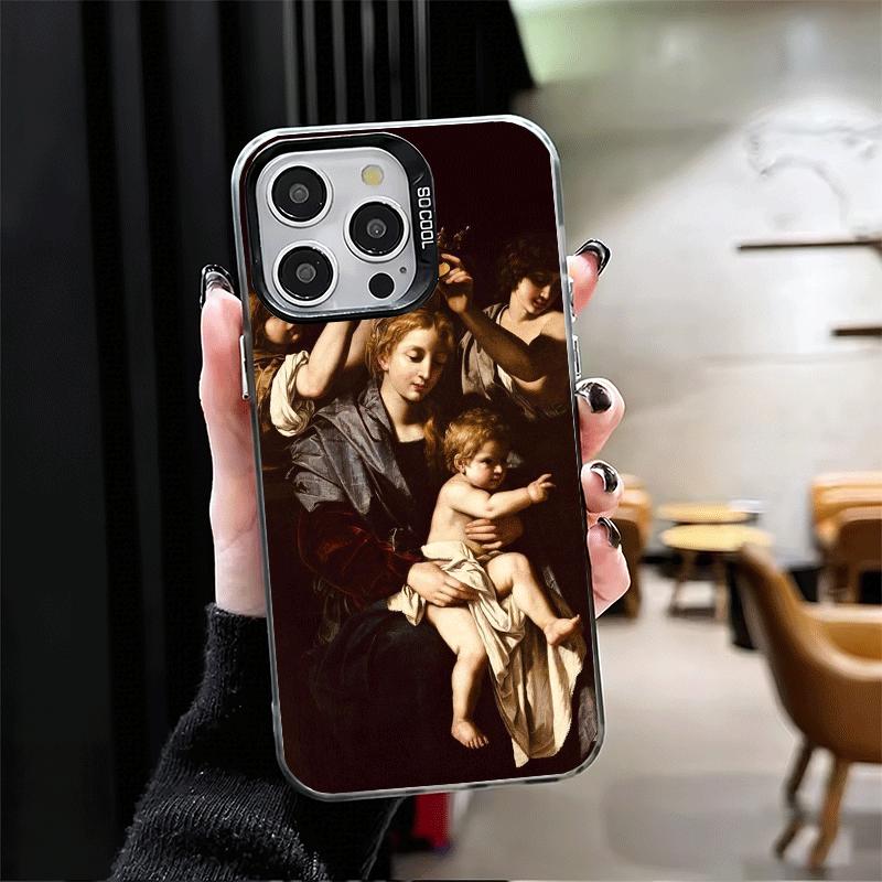 Renaissance Ästhetik Kunst Malerei Weiche Handyhülle für iPhone 15 16 17 Pro Max 17Air 16E 14 Plus 13 12 Mini Stoßfeste Hülle Ba