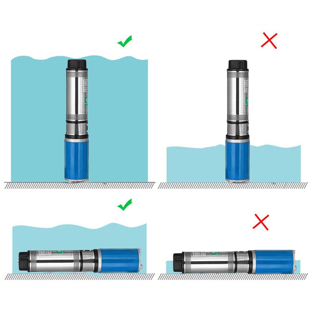 600W 12V/24V/48V 22m Agricultural Irrigation Solar Water Pump High Lift Deep Well Pump DC Screw Submersible Pump
