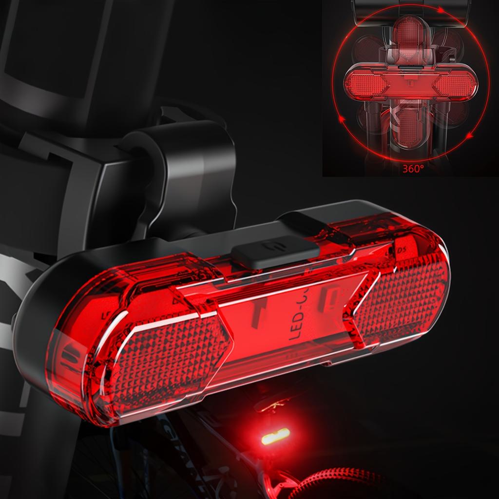Luce Posteriore per Bici Super Luminosa con Ricarica USB, Lampada Posteriore a LED Impermeabile, Luce di Avvertimento di Sicurezza per Ciclismo Notturno, Accessori per Ciclismo