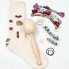 A25F-Darning Mushroom Sewing Tool Wooden Darning Egg & Needle Set Repairing Socks, Hats, Sweaters