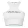 Canotta da donna/ragazza Off White vestibilità rilassata